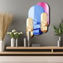 Wallity Ozgl512 Espejo Decorativo 34 x 53 cm, Elegante para Hogar, Sofisticado